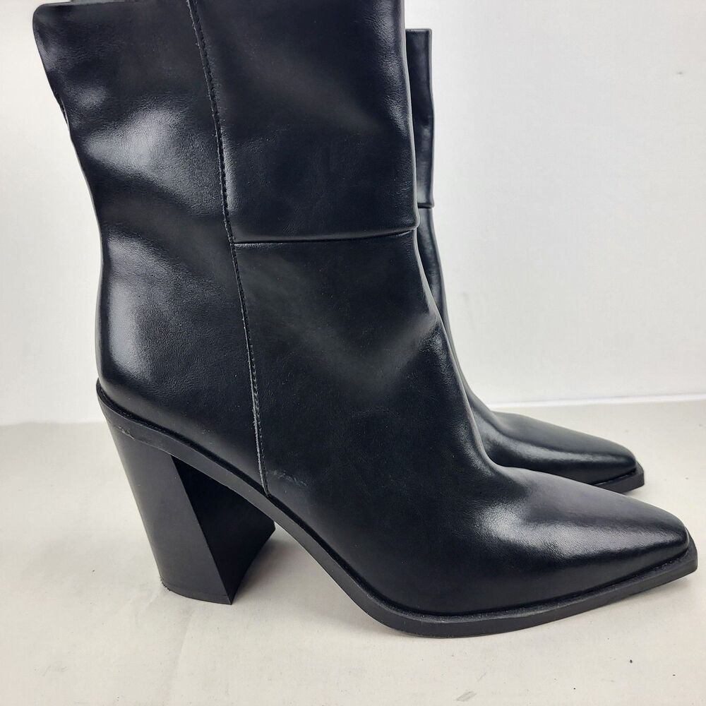 Steve Madden Silvee Boot Bootie Pointed Toe Black - image 2